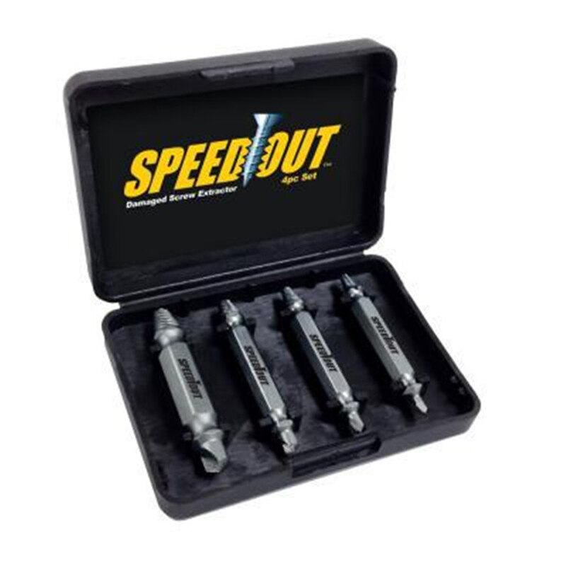Accessoires de tournevis, forage, extracteur de vis endommagé, extracteur de boulon cassé manuel Kit d'outils pour enlever les goujons 4 pièces: Default Title