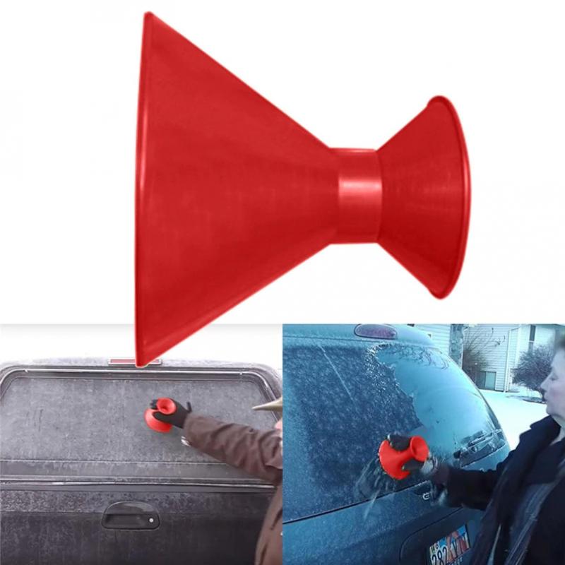 Outil de nettoyage de voiture magique | Voiture magique pare-brise glace outil de grattoir entonnoir rond en forme de cône, costume de trois pièces, accessoires de voiture