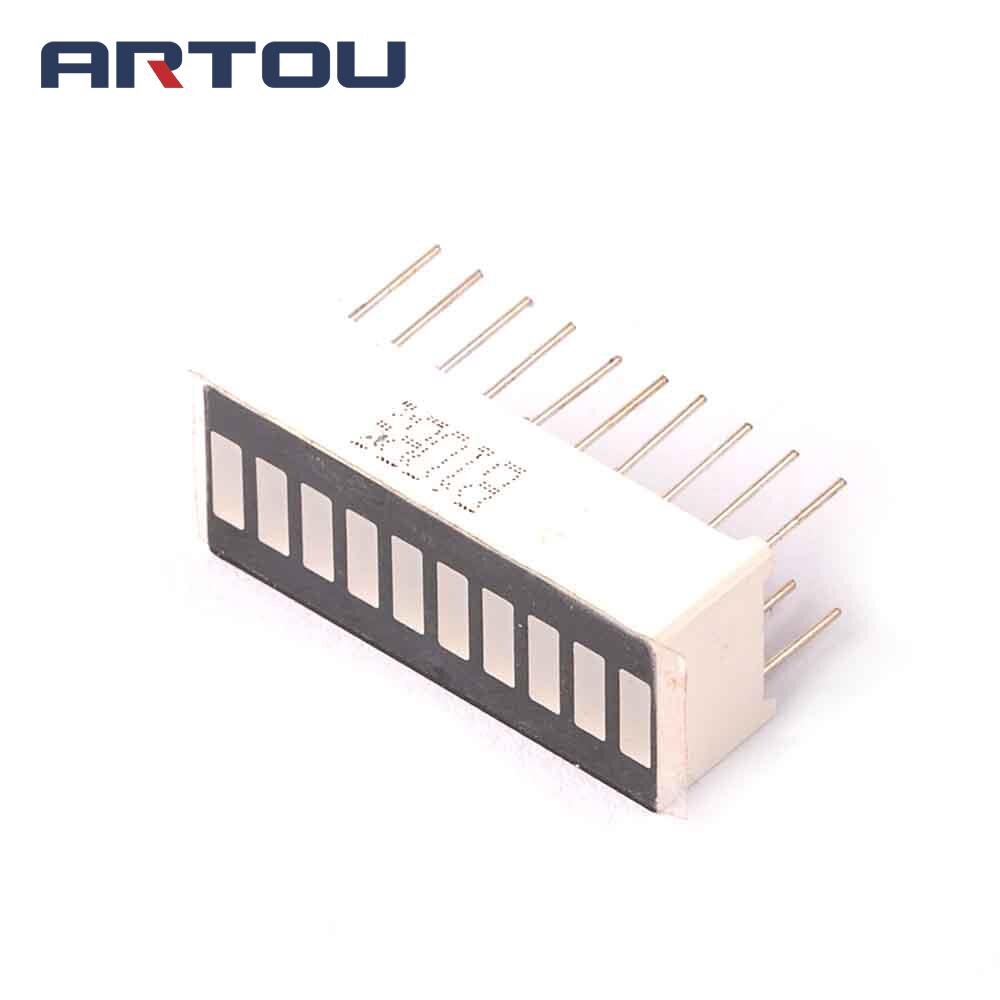 10PCS 10 Segment Red LED Bar-graph Display plane display tube