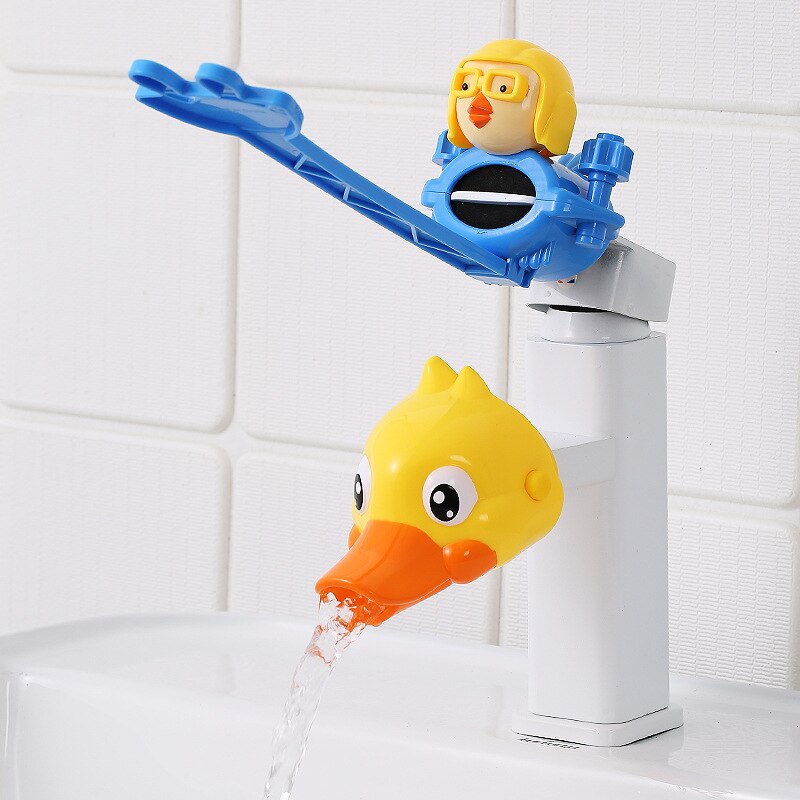 Animal Cute Duck Elephant Faucet Extender Water Children Saving Cartoon Tool Help Baby Washing Hands Bathroom Bath Toy Kids: YD BL