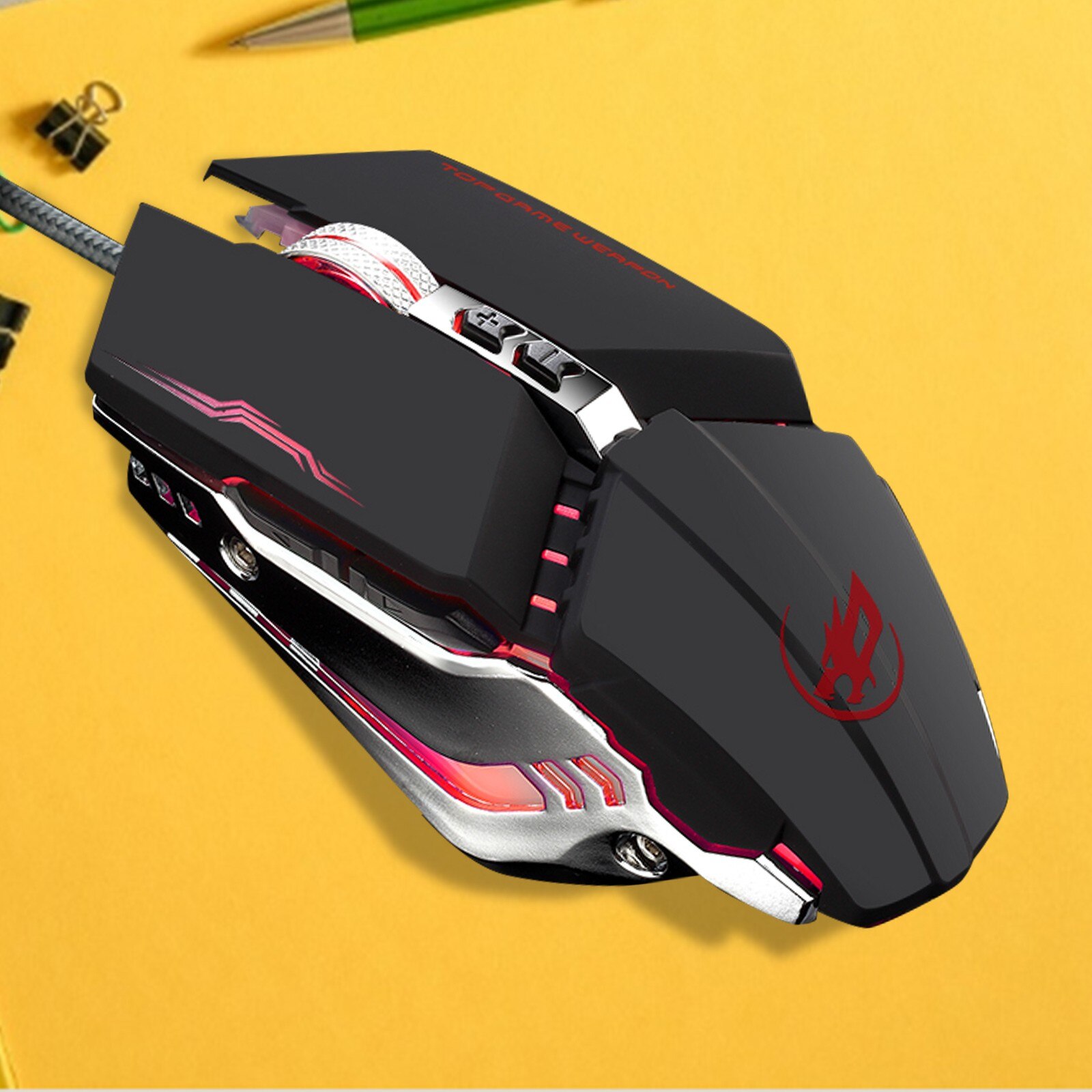 Gaming Mouse T9 - 6400 DPI - Wired USB - Ergonomic - for Laptop PC Games