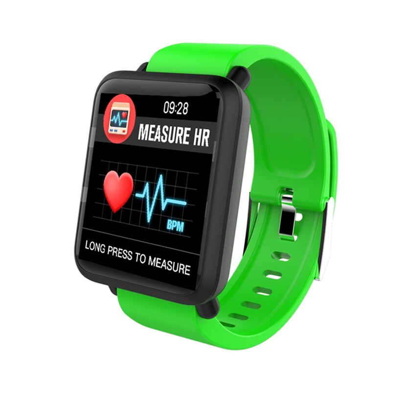 Smart Watch M28 IP68 Waterproof Bluetooth Heart Rate Blood Pressure Smartwatch for Xiao mi Android IOS Phone LINK SPORT 3: Green