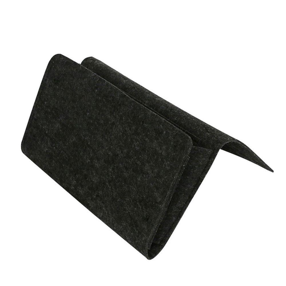 Dropshipping boże narodzenie szare łóżko torby robić przechowywania filcowy stolik nocny wieszak Organizer na wiszące torby z 1 wewnętrznymi kieszeniami na blać stołu sofa: czarny