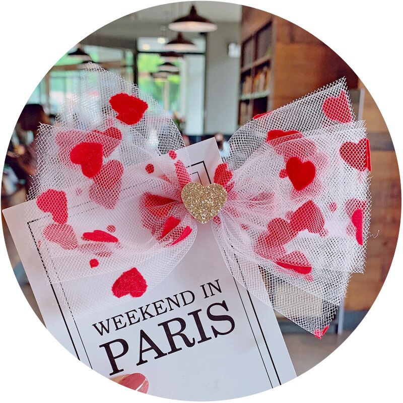 Bébé filles fleurs de cerisier pince à cheveux amour rubans colorés rose point épingles à cheveux pinces à cheveux épingles grand nœud nœud enfants chapeaux Barrettes