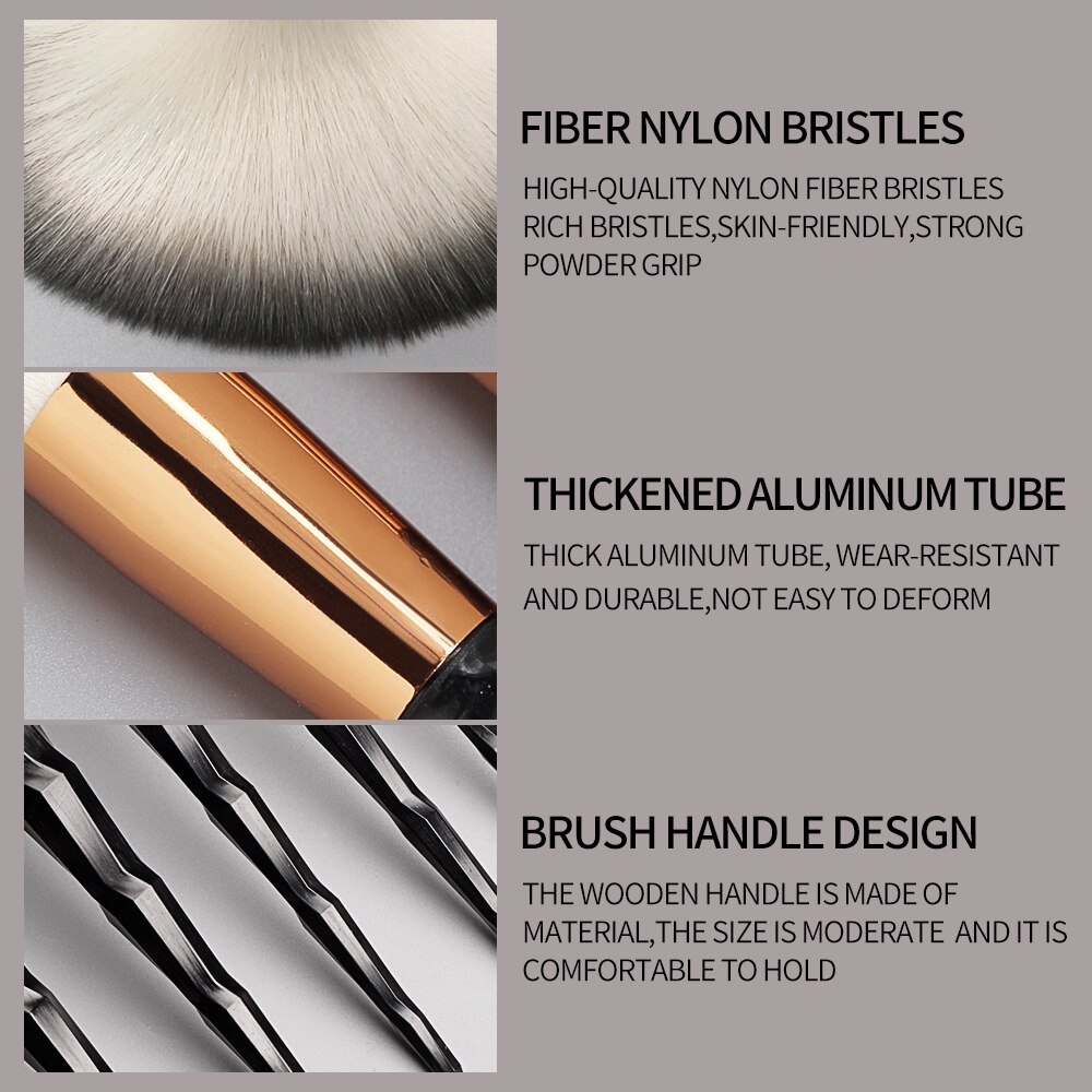 Maange Halloween 15/10 Stuks Make-Up Kwasten Set Met Doos Kristallen Handvat Make-Up Kwasten Foundation Blush Oogschaduw Make up Gereedschap