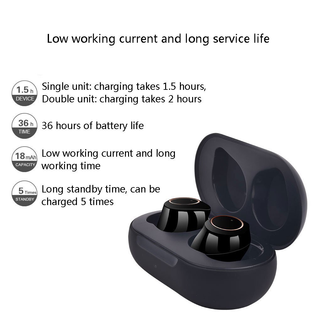 Mini Ear Hearing Aid Magnetic Rechargeable Audiphones Portable Sound Amplifier Hearing Device Black Hearing Aid For Deafness