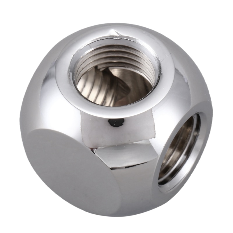 G1/4 Inner Thread Brass 3-Way Splitter Ball Fitting for Water Cooling Tube Fittings Blk