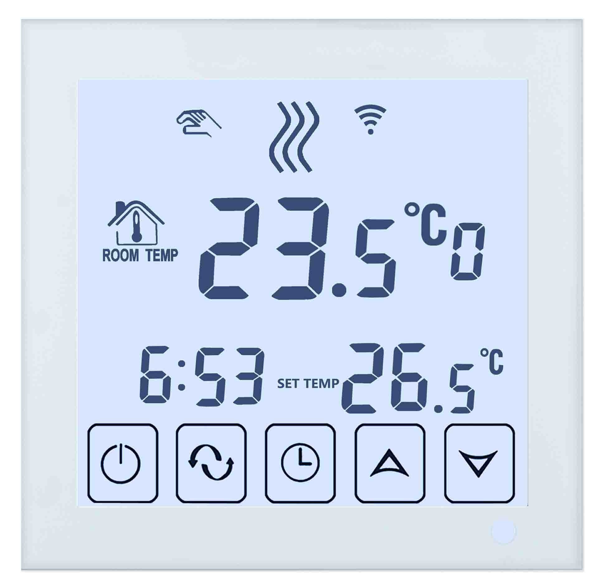 Google móviles termostato wifi controlado NC/NO válvula para calefacción por suelo radiante: WHITE SHELL