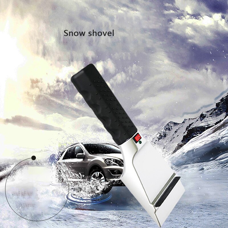 Winter Car Snow Shovel 12V Electric Heating Dual-Purpose Car Ice Scraper Snow Shovel Glass Defrosting Cleaning Tool