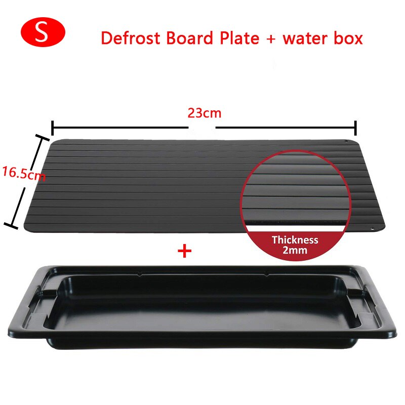 Defrosting Tray Frozen Food Thawing Plate For Fast Quick Rapid Meat Defrosting Chicken The Safest No Electricity No Microwa: S with Water Box