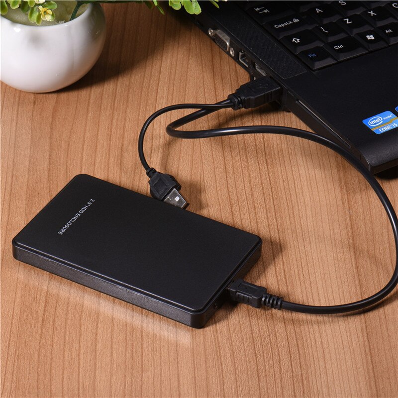 2 Kleuren 2.5 Inch Sata Doos 2Tb Externe Behuizing Mobiele Schijf Doos Voor Gevallen Usb 2.0 Hdd Harde Schijf laptop Harde Drivec Harde Schijf: Black