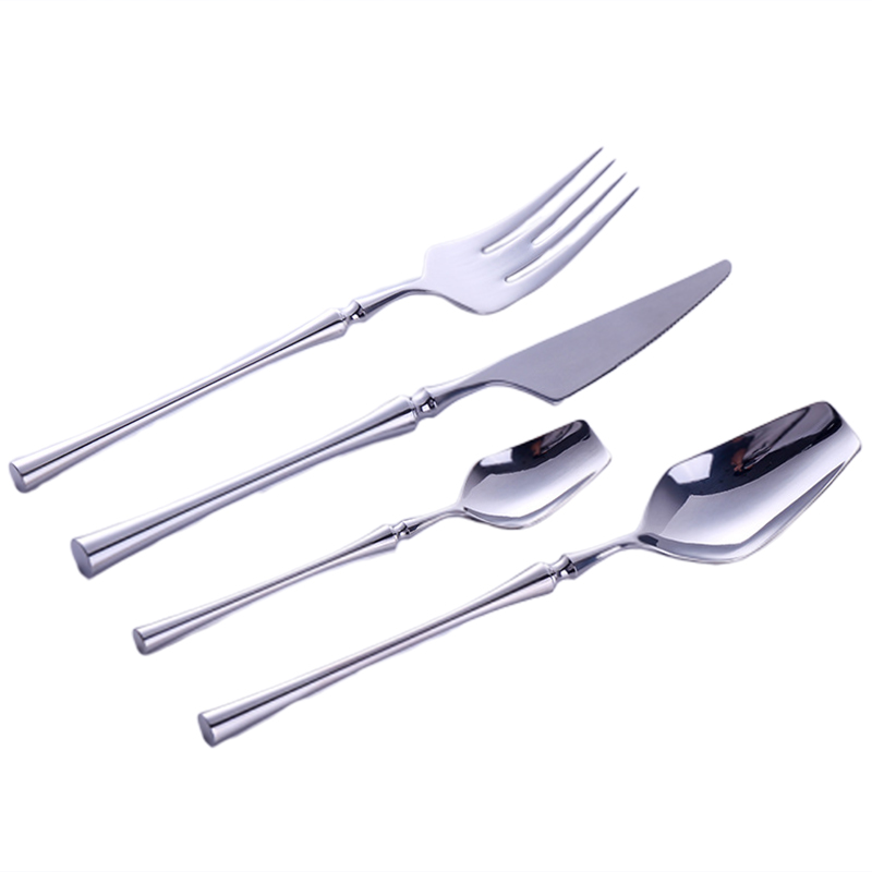 Westerse Draagbare Bestek Set Reizen 304 Rvs Servies Set Met Luxe Handvat Mes Vork Diner Servies