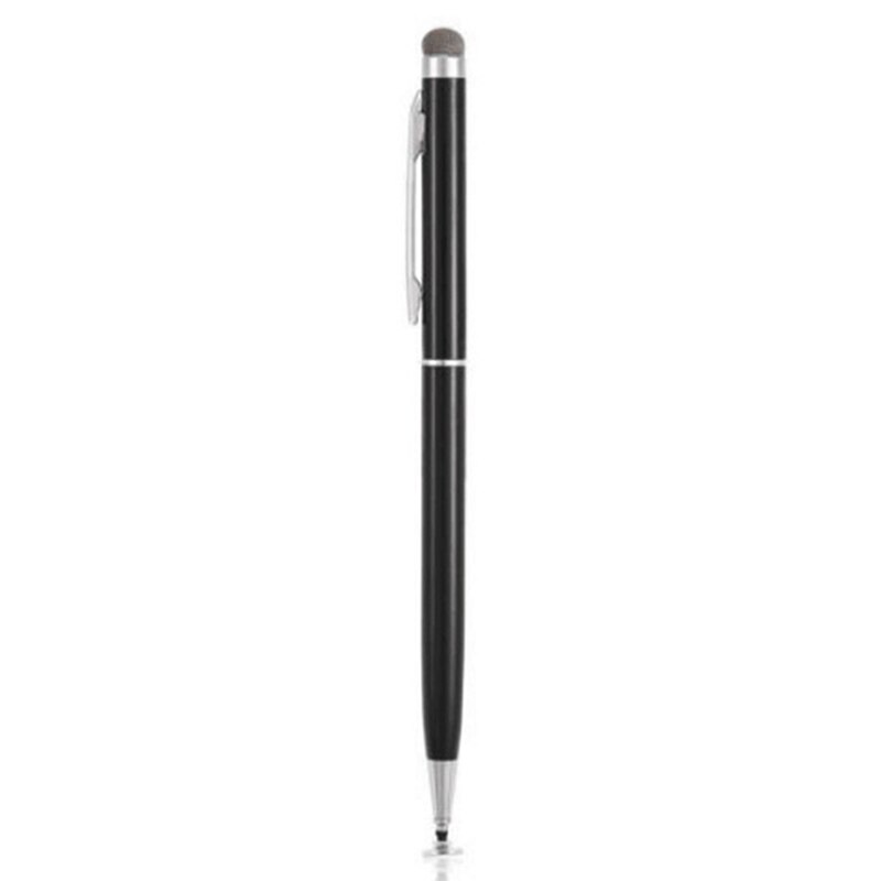 1Pc Mini 14Cm Mobiele Telefoon Stylus Fijne Punt Ronde Dunne Tip Capacitieve Touchscreen Stylus Pen Universeel Voor ipad Voor Iphone: Black