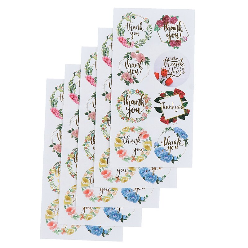 80 stk /10 ark etiket tak rund firkantet sort kraftpapir farve forseglingspasta bage kiks pose dekorativt segl klistermærke