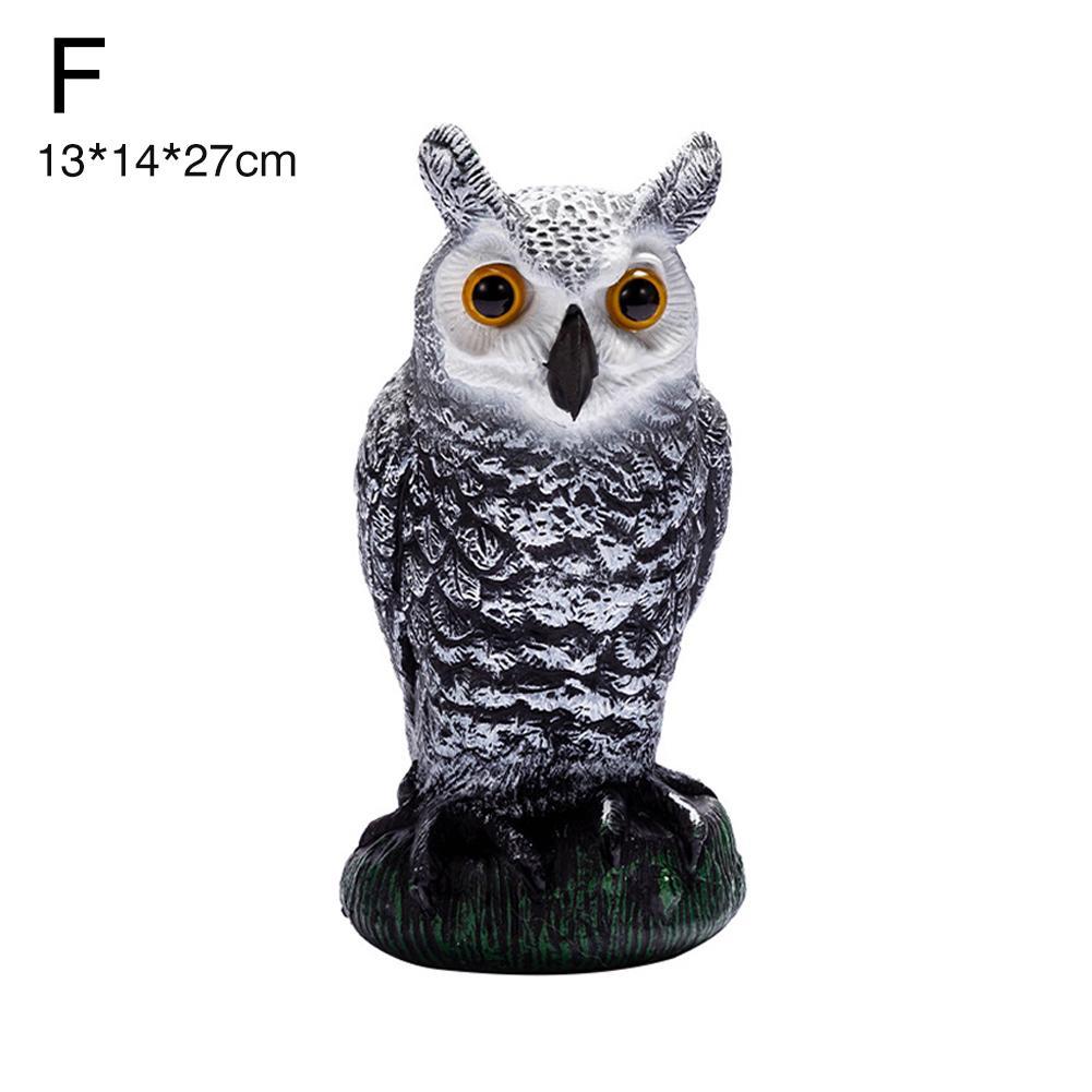 Realistic Bird Scarer Rotating Owl Prowler Decoy Garden Move Yard Repellent Scarecrow Control Pest E9k3: F