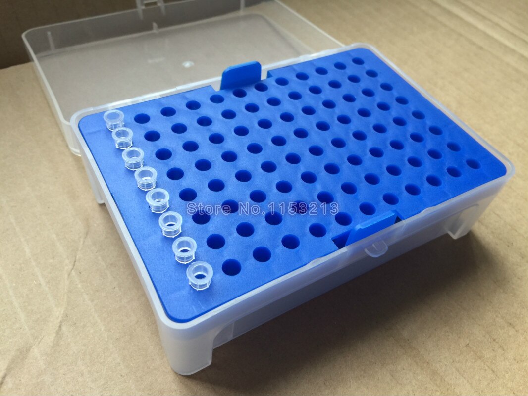 Plastic pipet tips box import 96 vents voor 10ul chemische biologische laboratorium pipet tip cartridge voor 10ul Verlengd