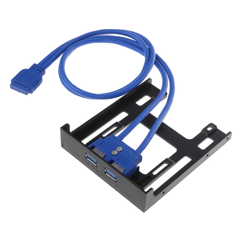 20 Pin 3.5" Floppy Bay Front Panel 2 Ports USB 3.0 Expansion Adapter Connector
