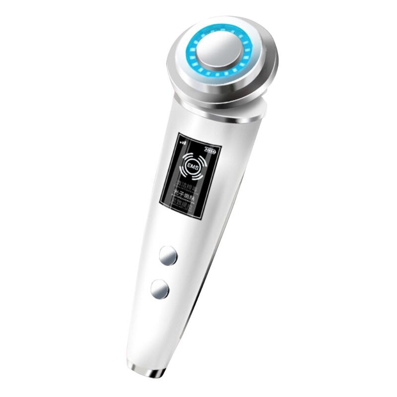 Iontoforese Ems Rf Facial Microcurrent Import Trillingen Anti-Rimpel Face Lift: White BLUE