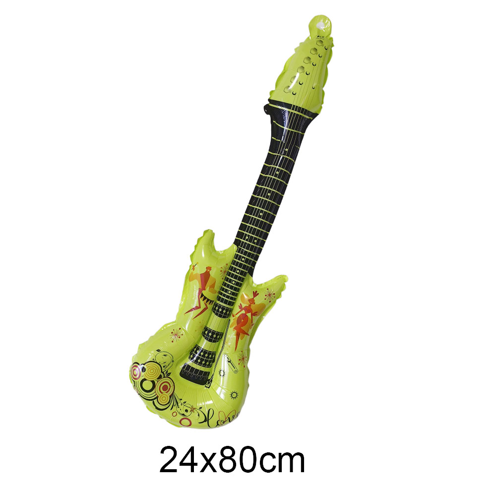 Musikaali juhlailmapallo disko 4d pallo nuotti kitara ilmapallo musiikkiteema syntymäpäiväsuihku valmistuminen rock syntymäpäiväkoristeet 80s/90s: Vaaleankeltainen