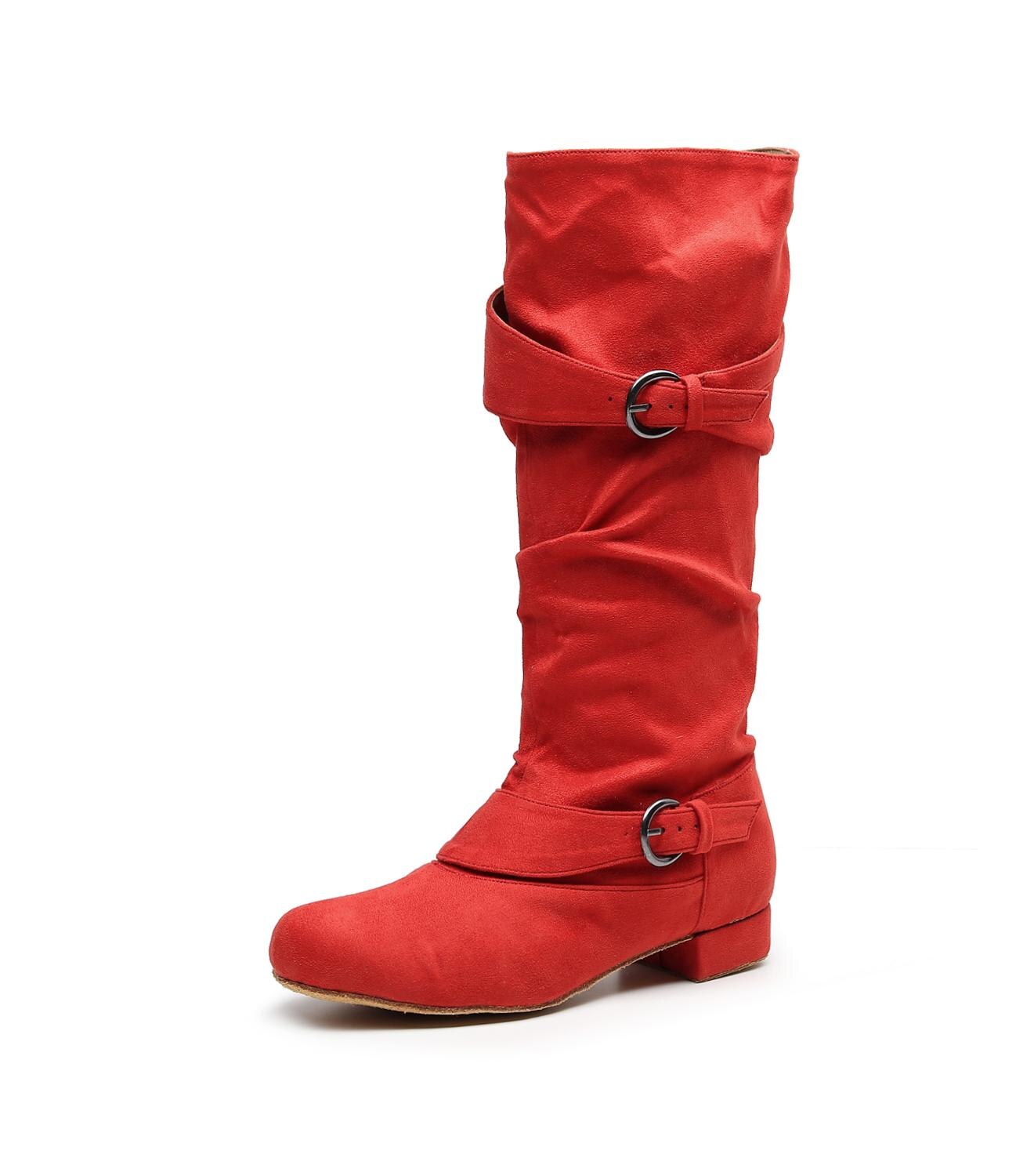 Donne Scarpe Da Ballo Morbidi stivali Suola Sala Da Ballo di Tango Sociale Del Partito di Ballo Delle Signore lunghi stivali di danza