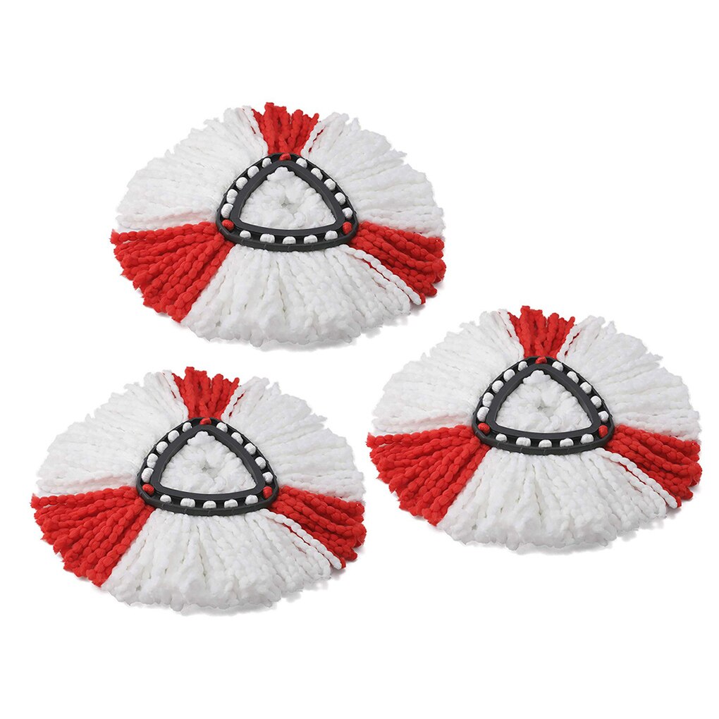 1/3Pcs Mop Head Replacement for Vileda O-cedar Mop Washable Mop Pad Polyester Reusable Mopping Cloth 360 Rotatable Mop Accessori: 3Pcs