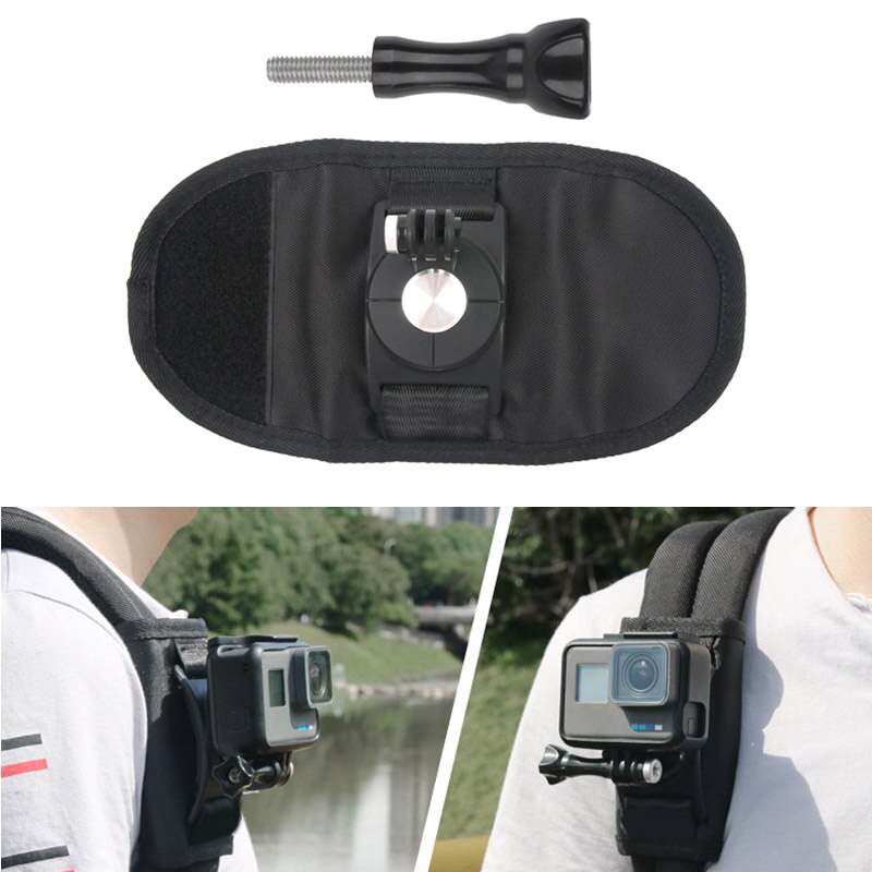 Montura para mochila para GoPro Hero 4 5 6, soporte para cámara deportiva para exteriores THJ99