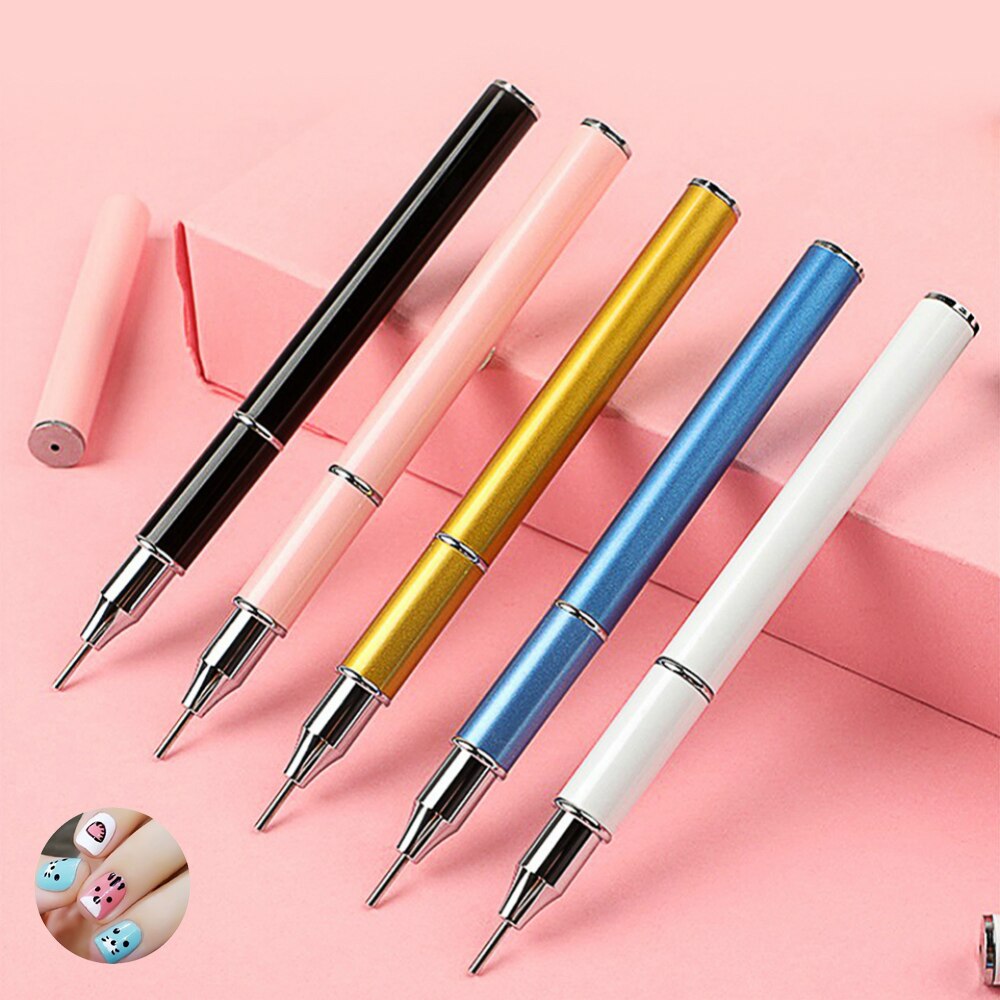 1Pc Dual-Ended Nail Art Puntjes Kristal Pen Oppakken Rhinestones Gems Sticky Wax Potlood Diy Tools Diamant picker Pen