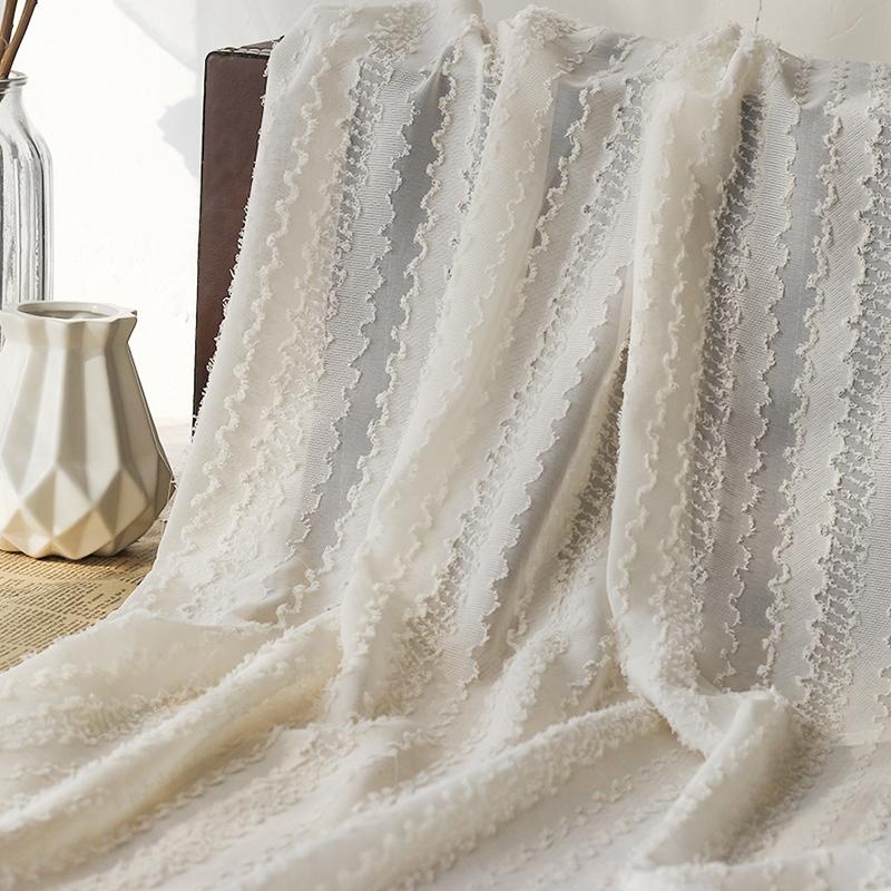 Tela de gasa Jacquard para camisas de vestir, tejido suave liso Beige a rayas, rojo, Azul, Blanco, Negro, Rosa, Verde, por metro