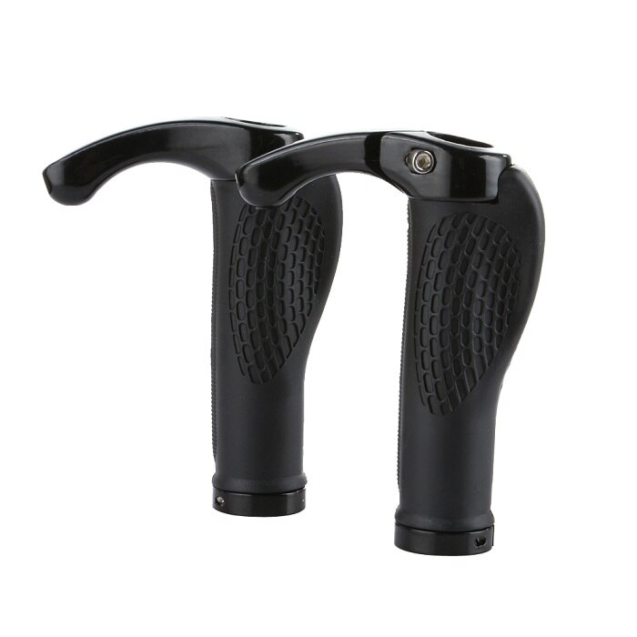 Fiets Stuur Grips Anti-Skid Ergonomische Rubber Mtb Weg Mountainbike Fiets Grips Handvatten Voor Fietsen Onderdelen Accessoires: 02 Black