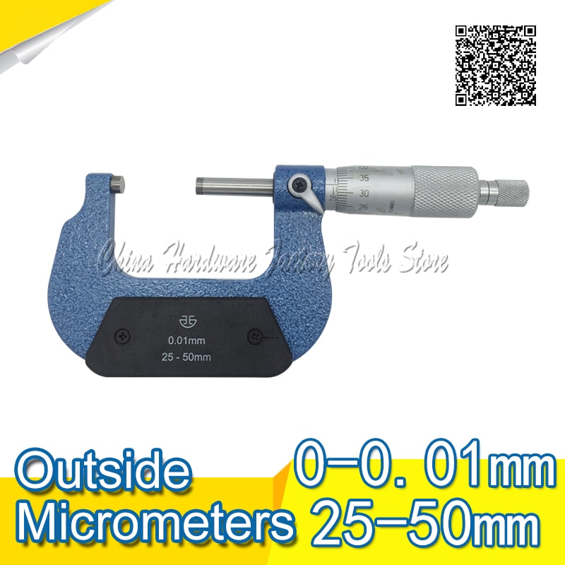 XIBEI 25-50mm Goede Hoge Nauwkeurigheid Geel Buiten Micrometer 25-50