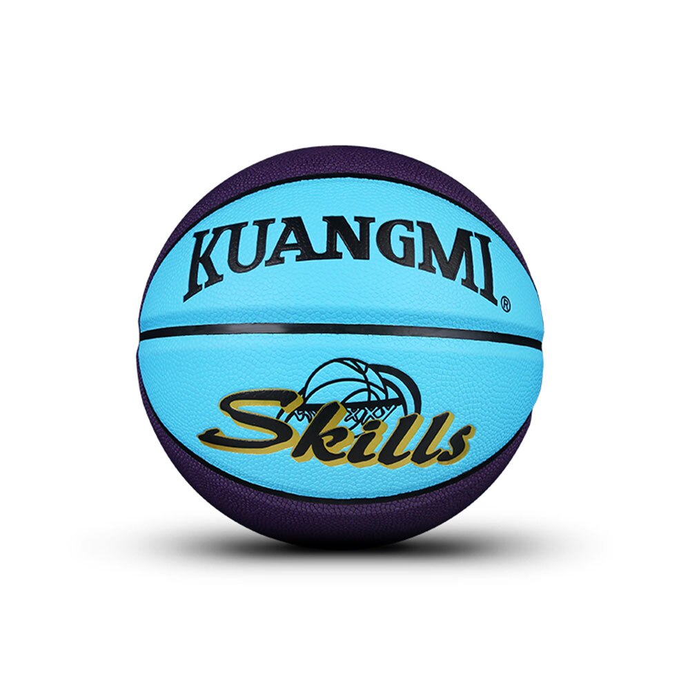 Kuangmi Formato Ufficiale di trasporto 5 Dei Bambini Palla Da Basket Cuoio DELL&#39;UNITÀ di elaborazione di Bambini Che Giocano Gioco indoor e outdoor Palle: Purple blue