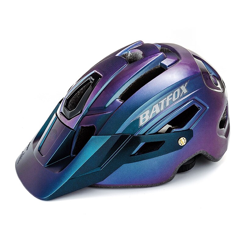 BATFOX Bicycle Helmet Chameleon Gradient Color Riding Mountain Bike Cycling Helmet Skateboard Helmet Safety Helmet