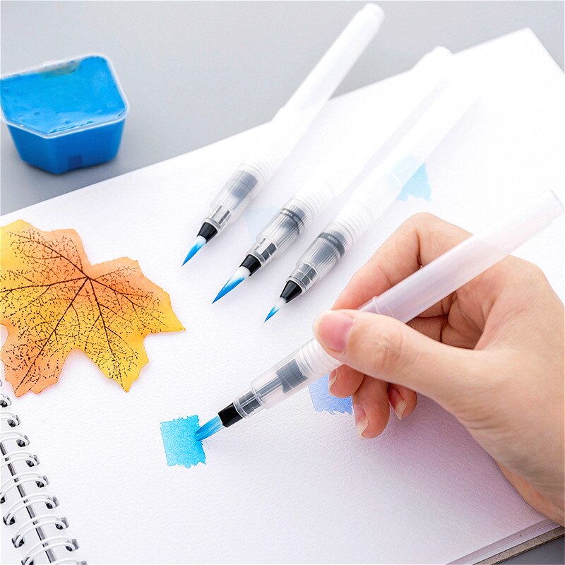 Navulbare Kwast Water Borstel Inkt Pen Water Kleur Zachte Hoofd Kalligrafie Tekening Schilderen Illustratie Pen Markeerstift