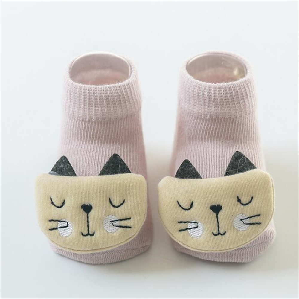 Baby Socks Cartoon Animal Newborn Cotton Socks Anti Slip Floor Socks Autumn Winter Socks for Children Baby Boy Girl Infant Socks: Cat