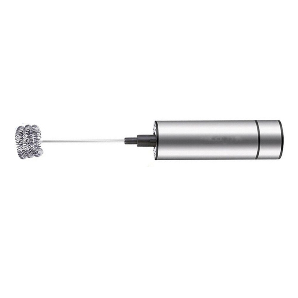 Espumador de leche eléctrico de acero inoxidable, tres capas, cables de resorte, mezclador de café Espresso manual, agitador de café sin batería para el Hogar C