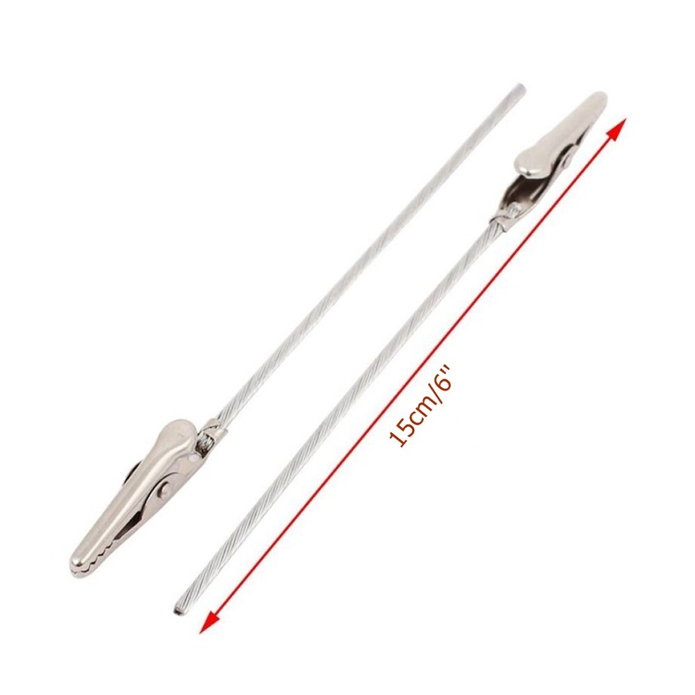10pcs Metal Wire Alligator Clamp Long-Tailed Alligator Iron Clip Clasp for DIY Card Photo Memo Clip Holder Place Card Holder