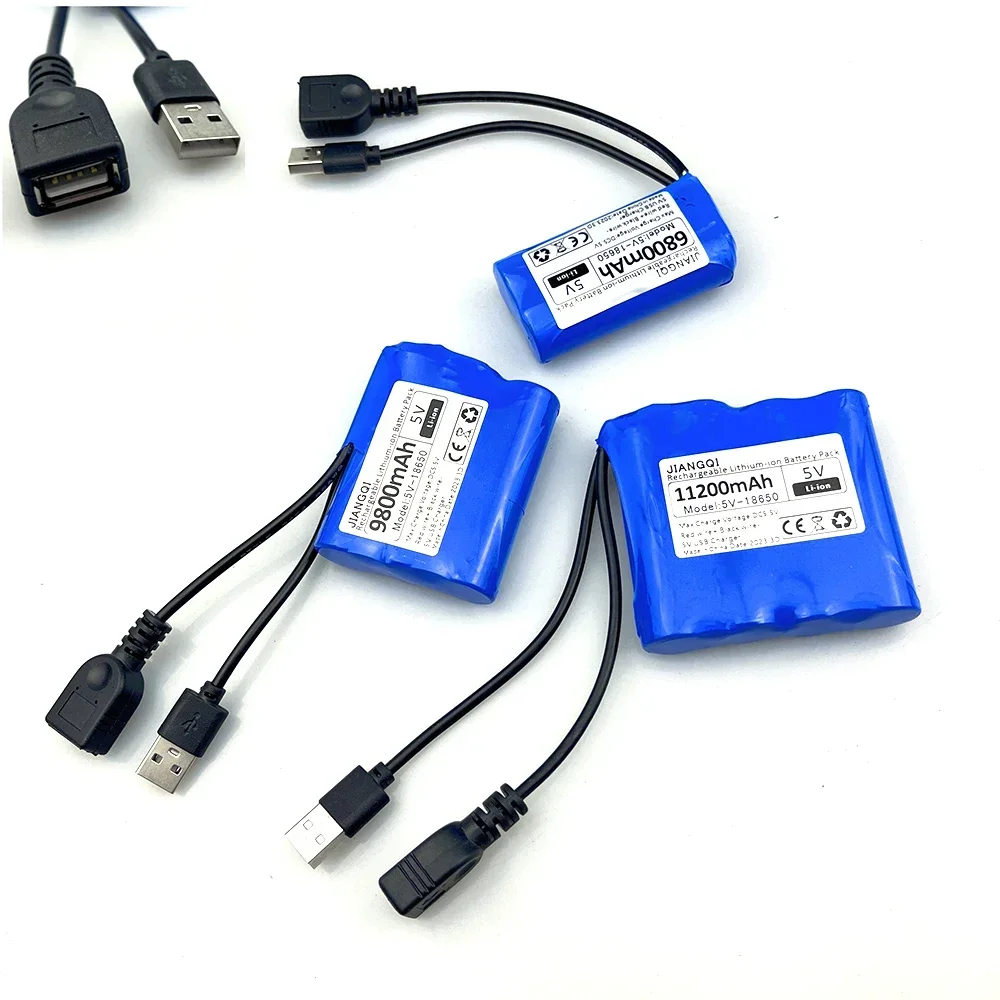 5V 18650 Lithium Battery 1s2p 1s3p 1s4p for Microcontroller LED Outdoor Light Bluetooth Speaker Audio Backup Power Supply