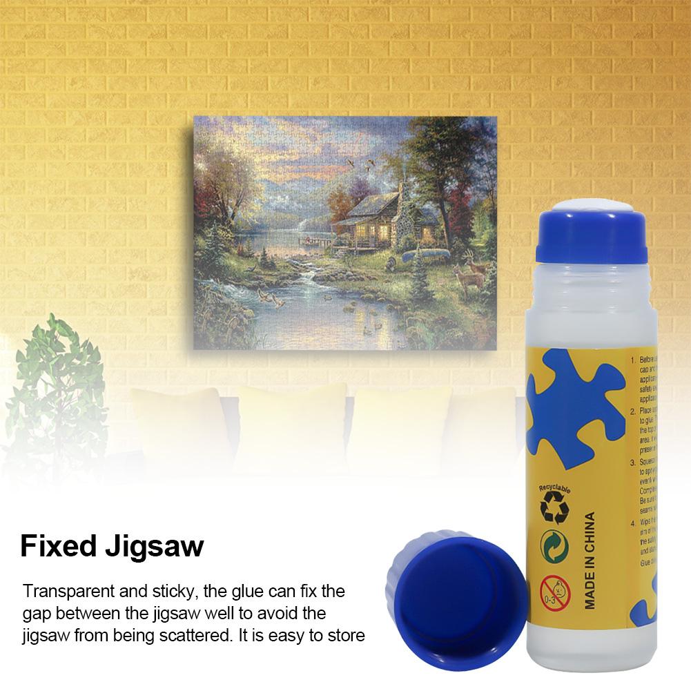 120ML Jigsaw Puzzle Glue DIY Sticking Paper Preserving Jigsaw Puzzles Glue with Sponge Special Glues For Puzzle Adhesive Paper