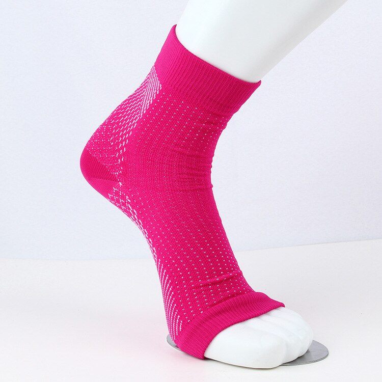 Unisex Compression Ankle Socks Anti Fatigue Pressure Circulation Open Toes Breathable Plus Size Underwear Socks Men: Rose / L XL