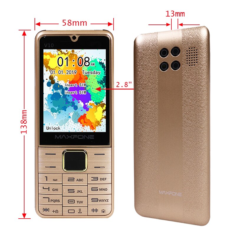 2.8 " näyttö puhelimet kaksi sim puhelin venäläinen näppäimistö näppäin gsm matkapuhelin halpa puhelin kiina matkapuhelimet alkuperäinen h-mobile  v10