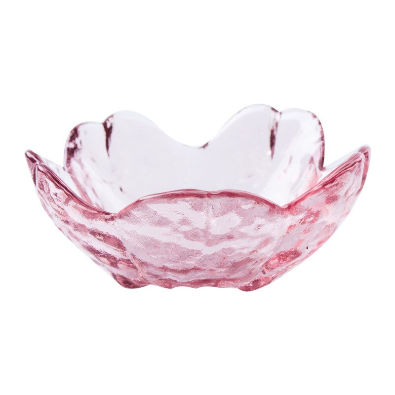 Japonais marteau modèle verre cerise fleur plat rose ménage assaisonnement dip assiette soja sauce bol vaisselle ensemble