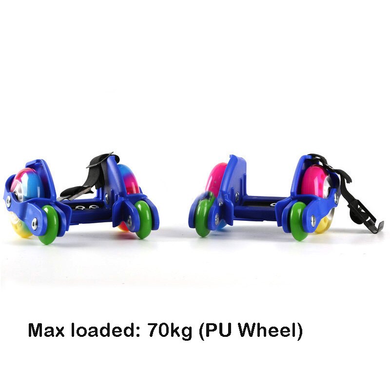 Chidgrass 4 Pieces Rollers Skates Wheels LED Lighting PU Skating Flashing Wheel Skateboard Kit Attachment Professional Beginner 60mm