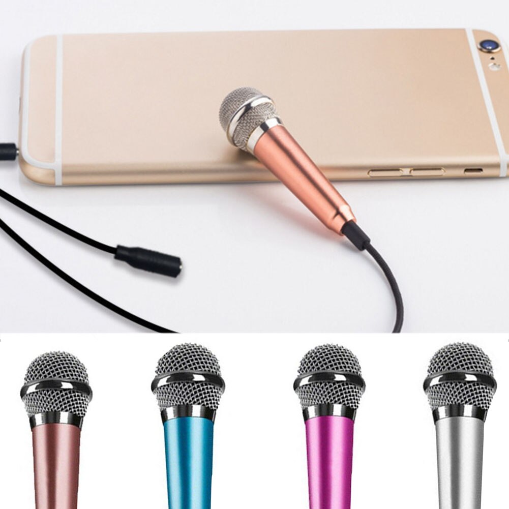 Mobile Phone Recording Equipment Home Computer Lightweight Singing Portable Aluminum Alloy Plug And Play Mini Microphone