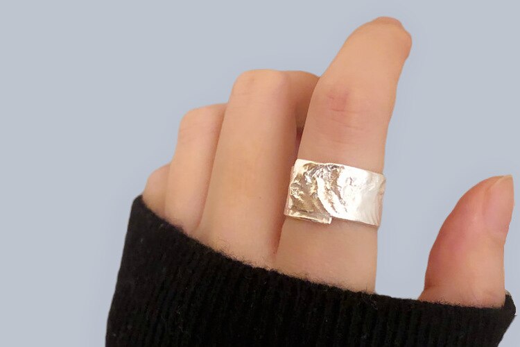 Neue Unregelmäßigen Runde Geometrische Ringe für Frauen Dame Punk Vintage Öffnen Antike Ringe Erklärung Schmuck