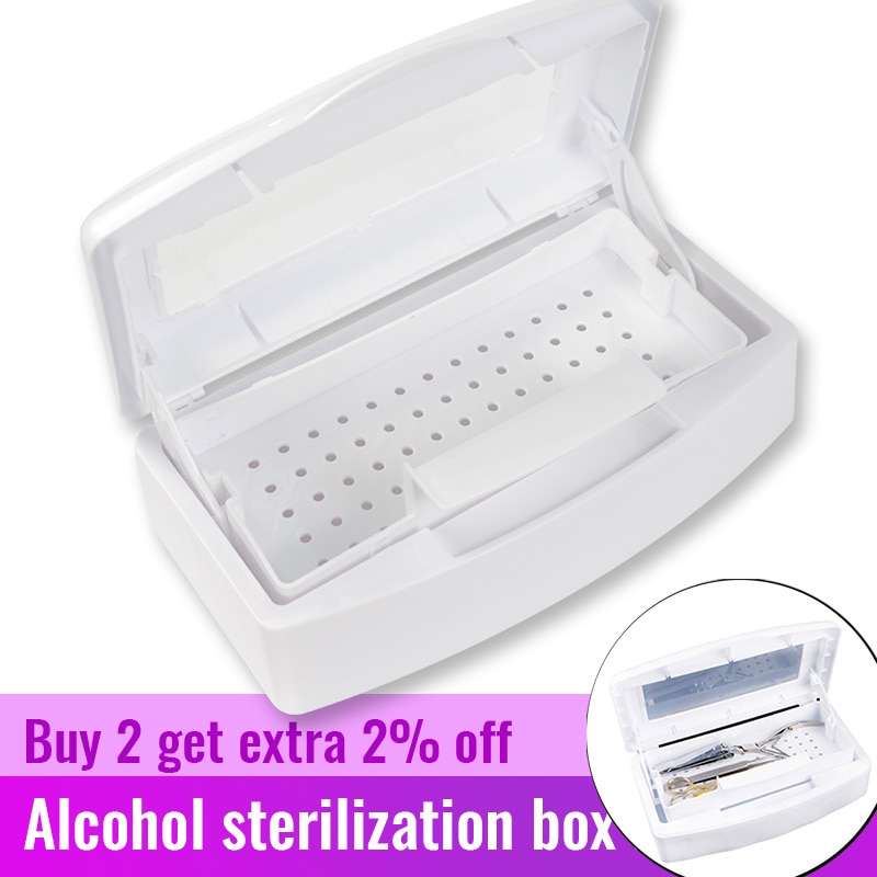 Boîte de désinfection d'alcool pour manucure stérilisateur ongles boîte ongles limes équipement de stérilisation stérilisateur à chaleur sèche pour ongles