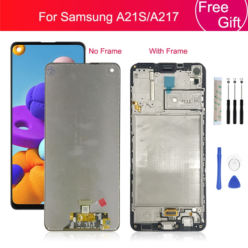 Dla Samsung galaktyka A217 wyświetlacz LCD ekran dotykowy digitizer zgromadzenie dla Samsung A21S lcd wymiana naprawa części 6.5"