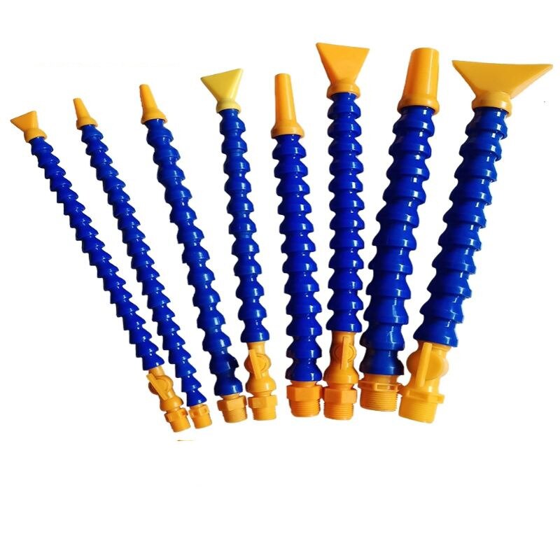 1/4" Flat Nozzle Lathe Cooling Tube Round Nozzle Plastic Flexible Water Oil Coolant Pipes Hoses for CNC Machine
