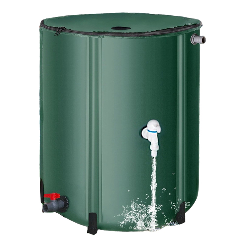 Rainwater Recycling Water Storage Tank Garden Irrigation Bucket Collection Container Garden Water Storage Barrel: green