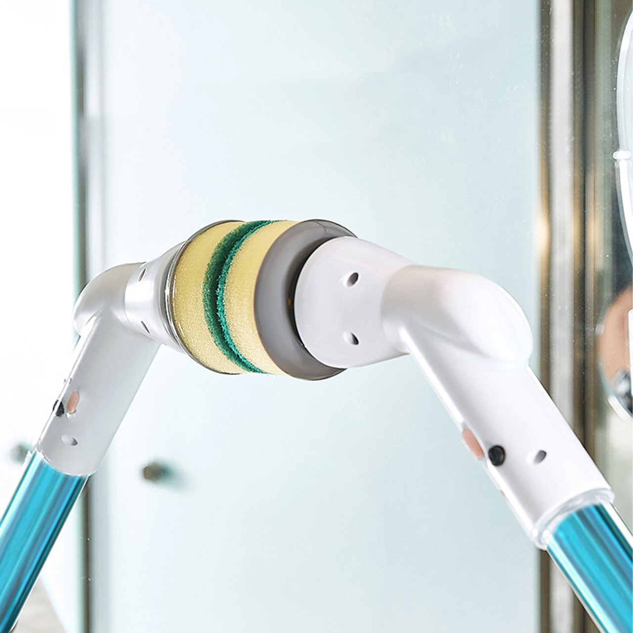Épurateur rotatif électrique, brosse de nettoyage de douche sans fil, vitesse réglable, poignée d'extension de carrelage de salle de bain réglable