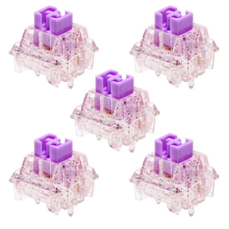 POM Stem KeyFirst Bling Linear Switches 5 Pin RGB Switch for Mechanical Keyboard Gold-plated Spring 30G 45G 62G 67G 80G 5PCS: 4